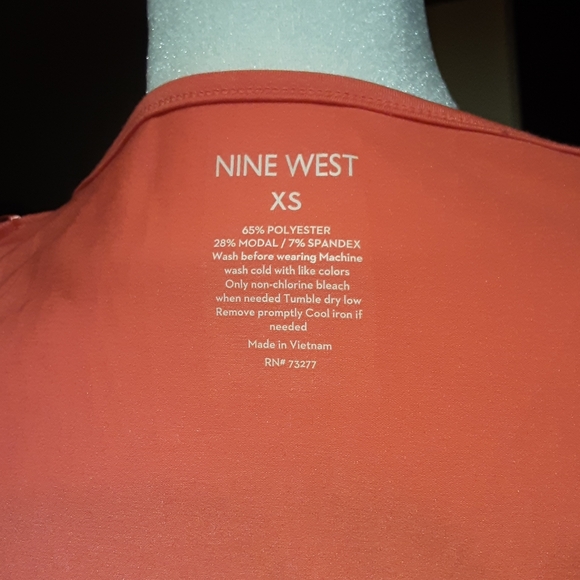 NINE WEST Pink top Spandex - Picture 5 of 5